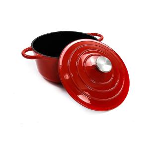 Quality Enamel Coating Cast Iron Dutch Oven Chemical Free With Two Handles wholesale