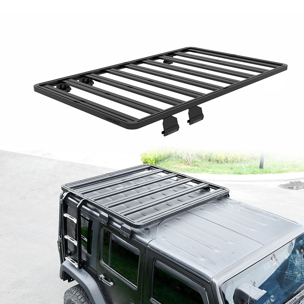 Lightweight Aluminum Alloy Roof Rack for Wrangler JK 4 Door N.W. 28kg Black Car Roof Racks