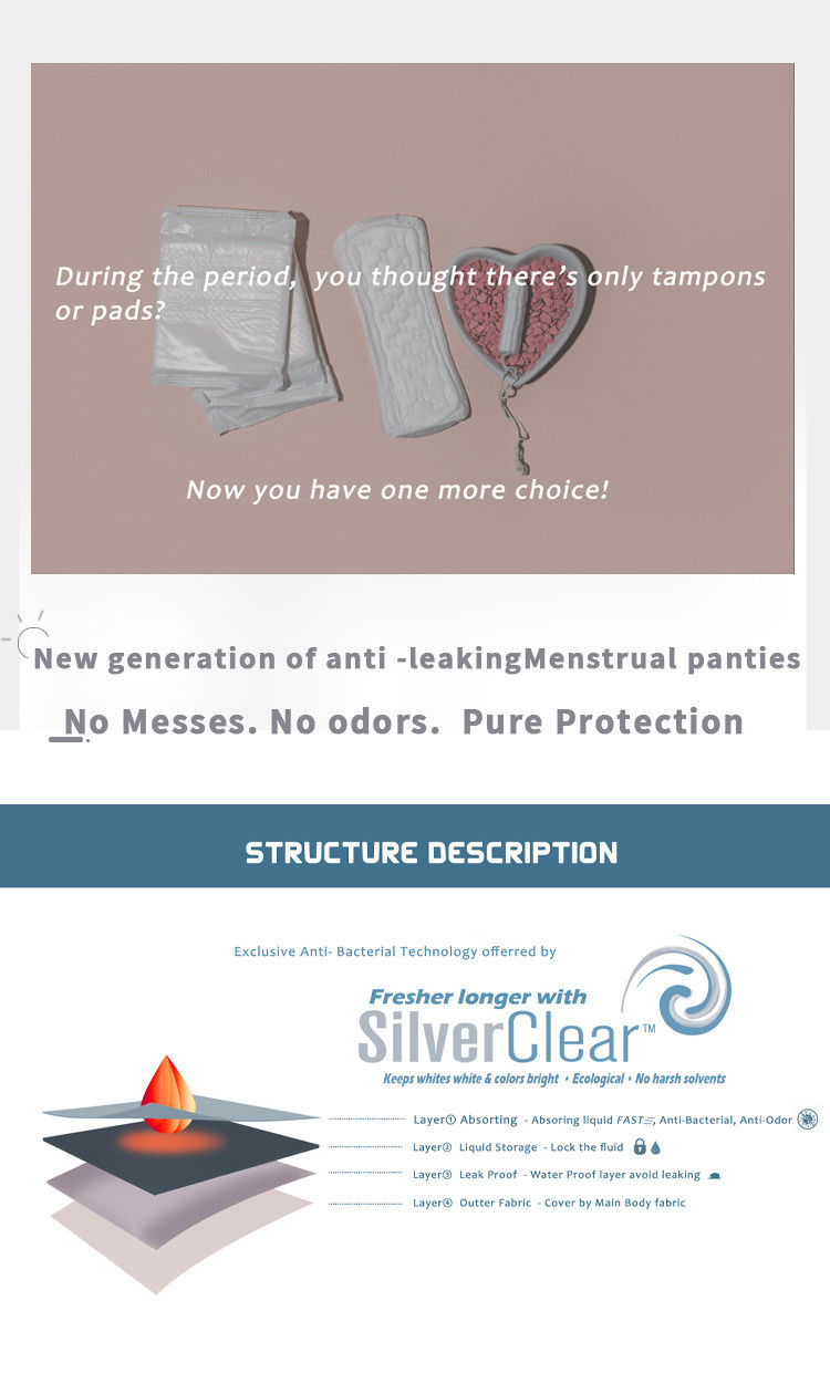 Sleep Sliding Waterproof Period Proof Shorts Plus Size 4 Layers Women'S Boxer Knitted Cotton Period