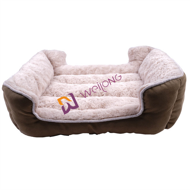 Comfortable and breathable Canvas Self Warming Pet Bed PV Fleece Lining