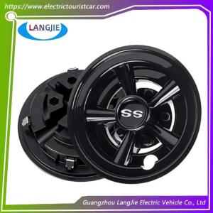 Quality 8-Inch Golf Cart Yamaha Black Circular Wheel Hub Cover Parts wholesale