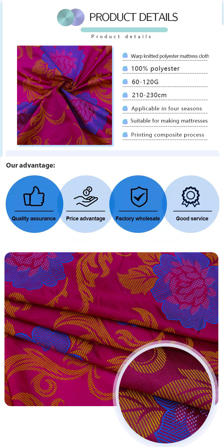 Bronzing Powder Ground Wool Cloth 100% Polyester Warp Knitted Printed