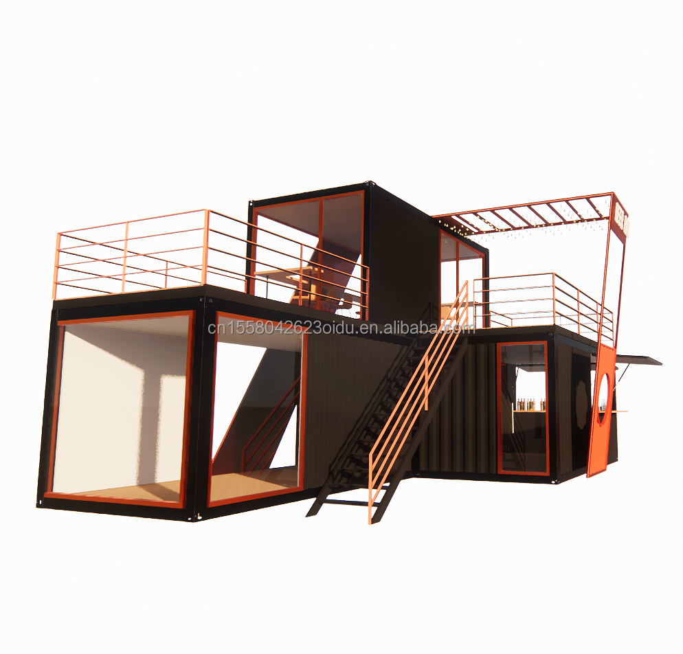 Steel Structure Prefab Cabin Luxury Container House with Galvanized Steel Bending 180g Frame