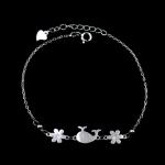 Fashion Design 925 Silver Jewelry Cubic Zirconia Bracelet With Heart