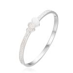 Luxury Two Diamond Heart Bangle