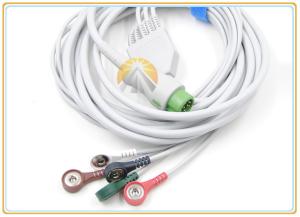 Quality 5 Lead Wires Mindray Ecg Cable , 12 Pin 5 Lead Ecg Cable Snap AHA For T5 T8 wholesale
