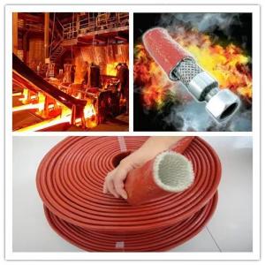 Quality Flame Resistance Silicone Rubber Coated Fiberglass Sleeving Heat Insulation wholesale