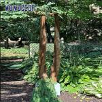 Outdoor garden shaped geometric cube weather resistant steel sculpture