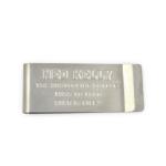 Promotional Metal stainless steel wallet money clip Metal logo customized