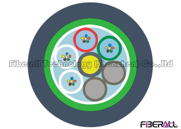 Steel Tape GYTS Outdoor Optical Fiber Cable 48 Cores For Duct Use Moisture
