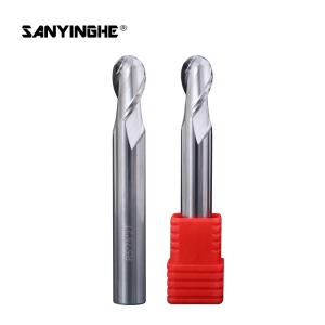 Quality CNC Solid Carbide Ball Nose End Mills Spheroidal Milling Cutter For Aluminum wholesale