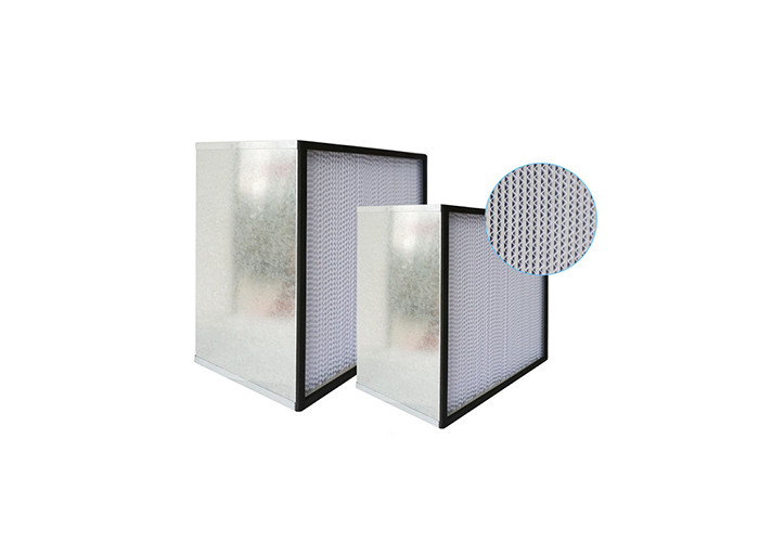 Pharmaceuticals 0.3um Mini Pleat HEPA Filter Flange Type Aluminum Frame