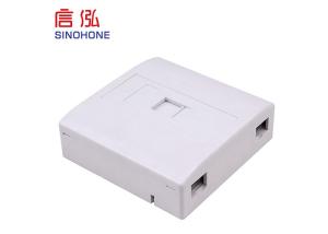 Quality Indoor Mini Fiber Optic Termination Box , FTTH Drop Cable Fiber Optic Faceplate wholesale