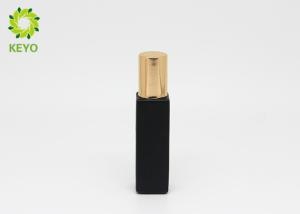 Quality 1 OZ Black Glass Scent Bottles , Square Shape Glass Perfume Atomiser Bottles wholesale