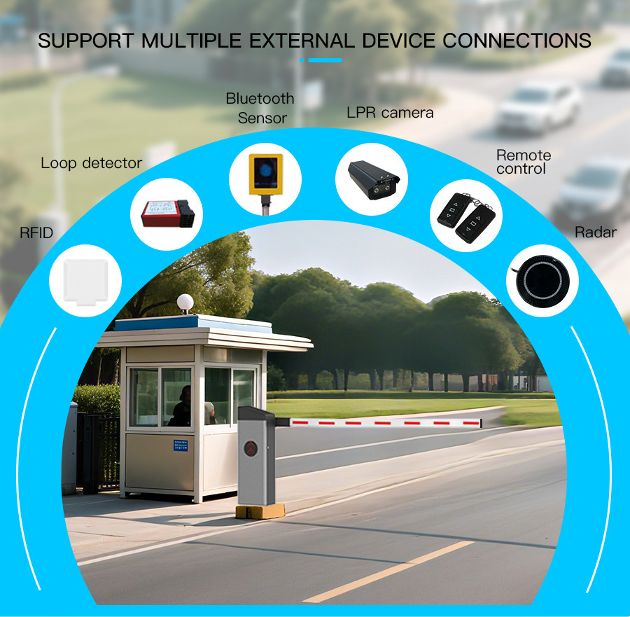 HCW Servo Motor Smart Traffic Barrier Gate Automatic Boom Barrier Car Parking Lot