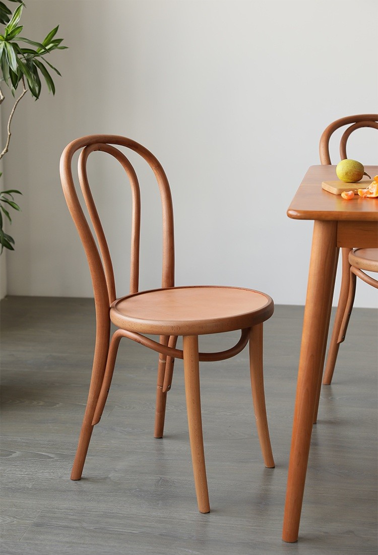 Nordic solid wood dining chair thonet Sonet chair backrest chair home retro rattan chair vintage furniture