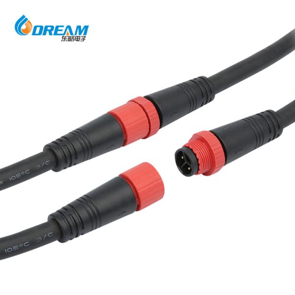 Gold-plated Brass 4pin Waterproof Cable Connector for Standard Plug LED Street
