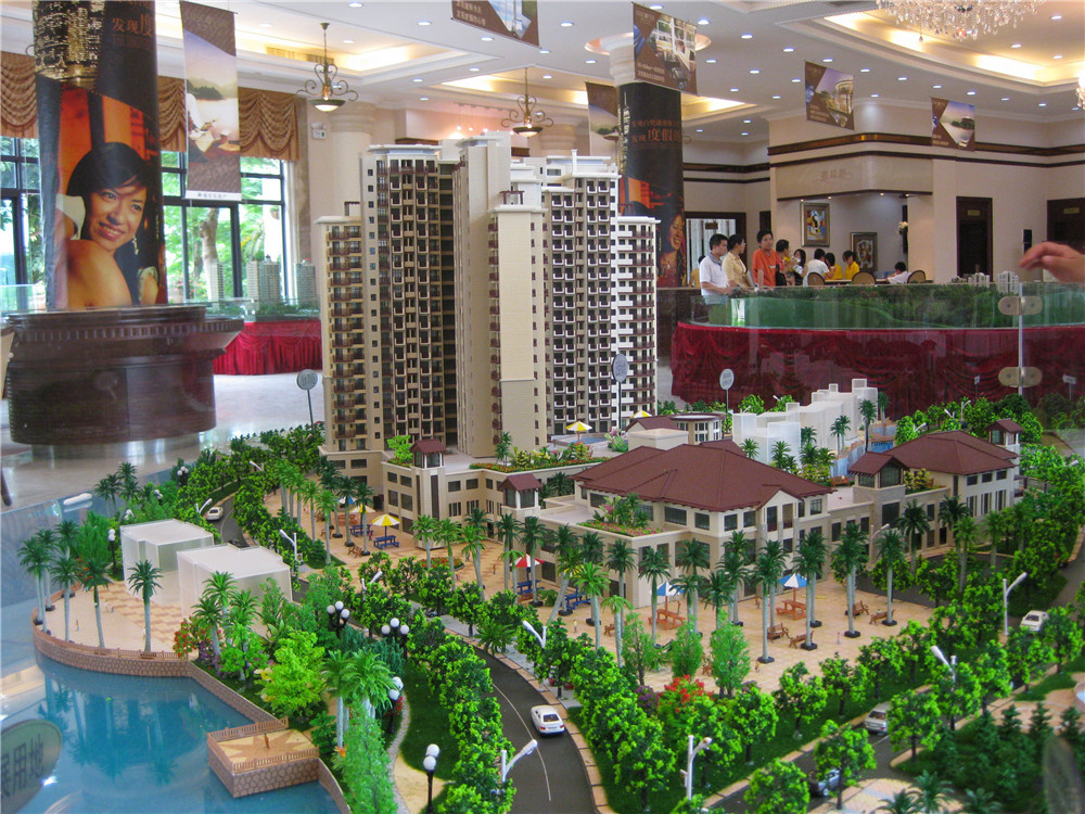Commercial Miniature Building Models Required Scale Size Warm LED Light