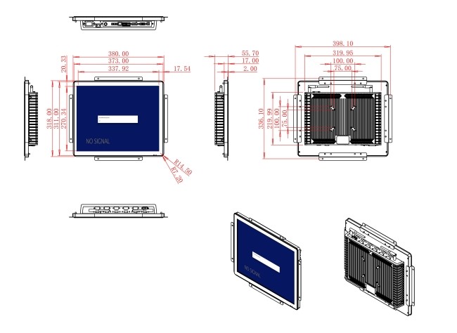 17-Inch Screen for Factory Automation and Security Systems