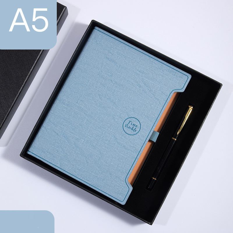 Direct A5 PU Leather Agenda Journal Notebook With Customized Inner Pages And Pen Set