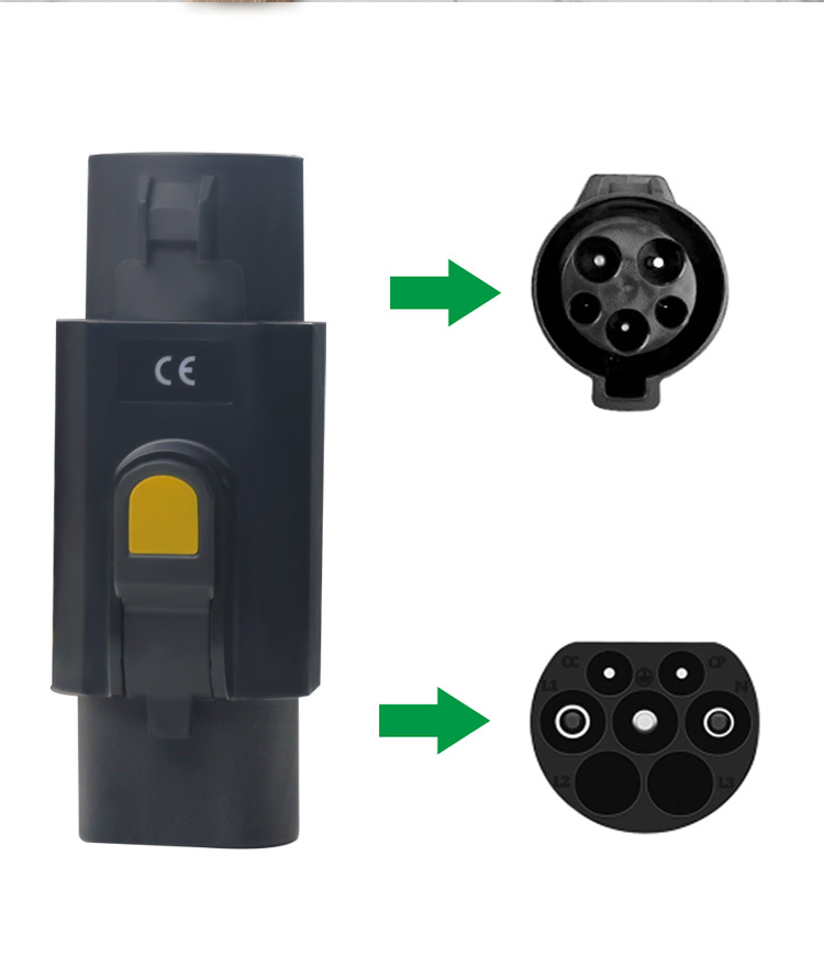 GBT Male Adapter for Electric Vehicle Charger Type 1 Sae J1772 Compact and Lightweight Convertor