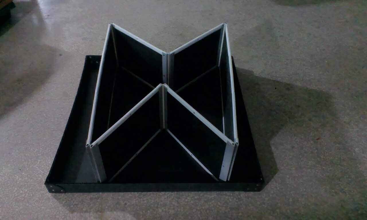 Black Corrugated Foldable Plastic Crates X Box Sleeve School Collapsible Storage Container