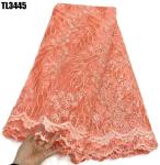 2023 Cheap pink tulle lace nigerian net lace fabric for dress french lady dress