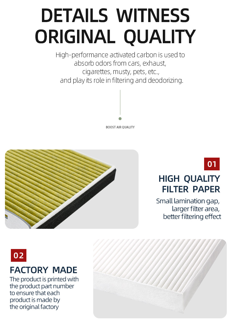 Custom Car Air Conditioning Filter With OEM Number 95981206