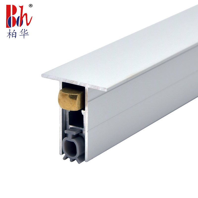 CE Metal Automatic Door Bottom Seals 32-14*34mm Aluminium Weather Strips