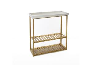 Quality 3 Tier 5KG 75cm Height Bamboo Kitchen Trolley wholesale