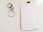 Leather Sublimation Blank Products Car Keychain Holder With Card Sleeves