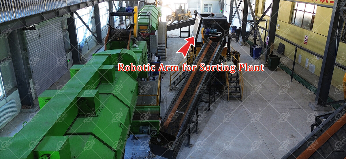 100t/D Garbage Sorting Machine Robotic Arm Ai Sorting Machine