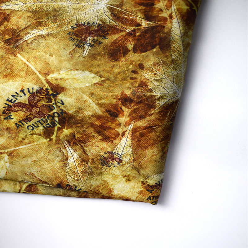 Floral Polyester Printing Fabric Digital Custom Hemp Linen Rayon Fabric