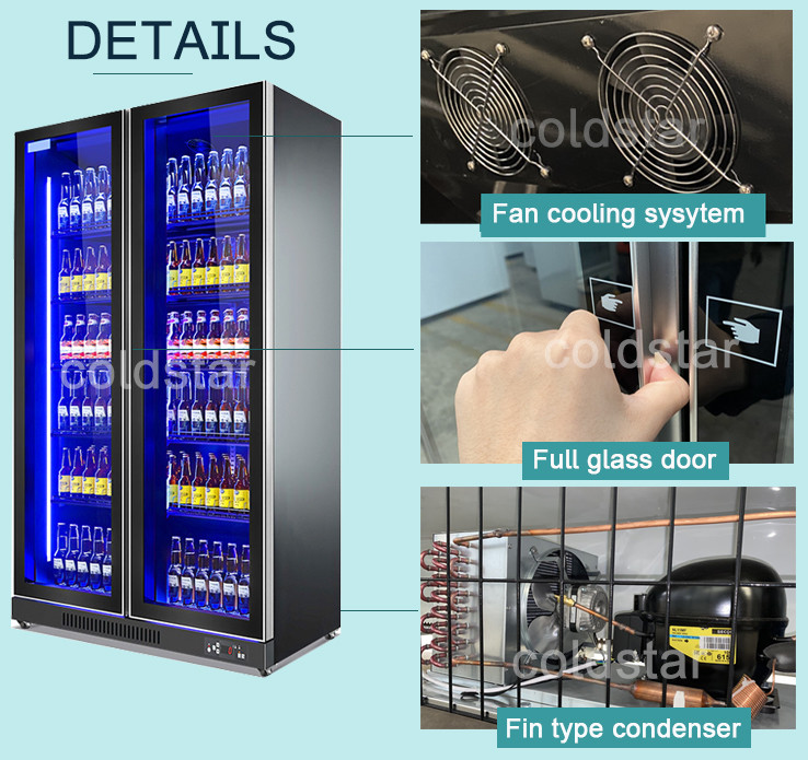 Commercial Upright Beer Bottle Diplay Fridge Beverage Cooler