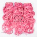 Pink Water Wave Remy Human Hair Bundles Sew In Weave Bundles Brazilian Bundle