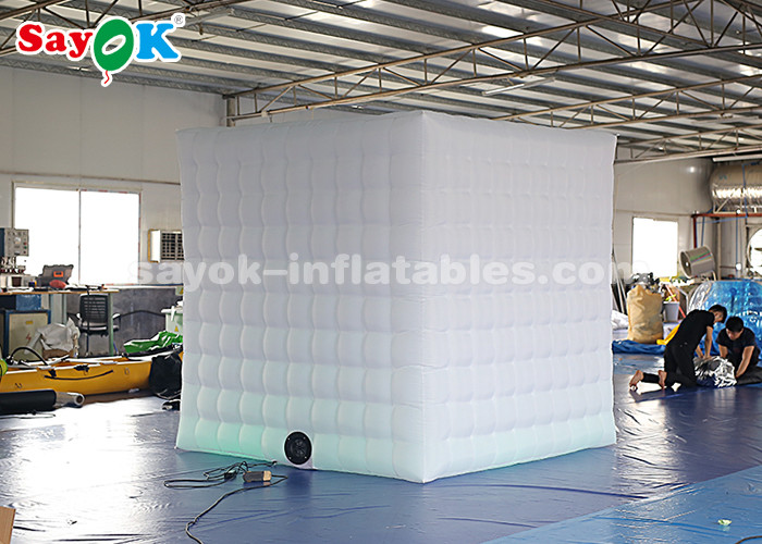 Event Booth Displays Unique Inflatable Photo Booth With 17 Colors LED Changing Light