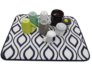 Quality Microfiber Dish Drying Mat 300gsm Glass Cloth Dish Drainer Mat wholesale