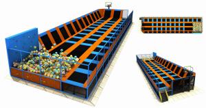 Quality 260M2 China Professional Trampoline for Sale /Professional Gymnastic Small trampoline Park wholesale