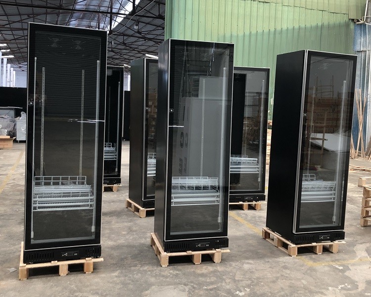 Glass Door Drinks Fridge Soft Drink Beer Refrigerated Display Coolers Upright Single Door Cooler