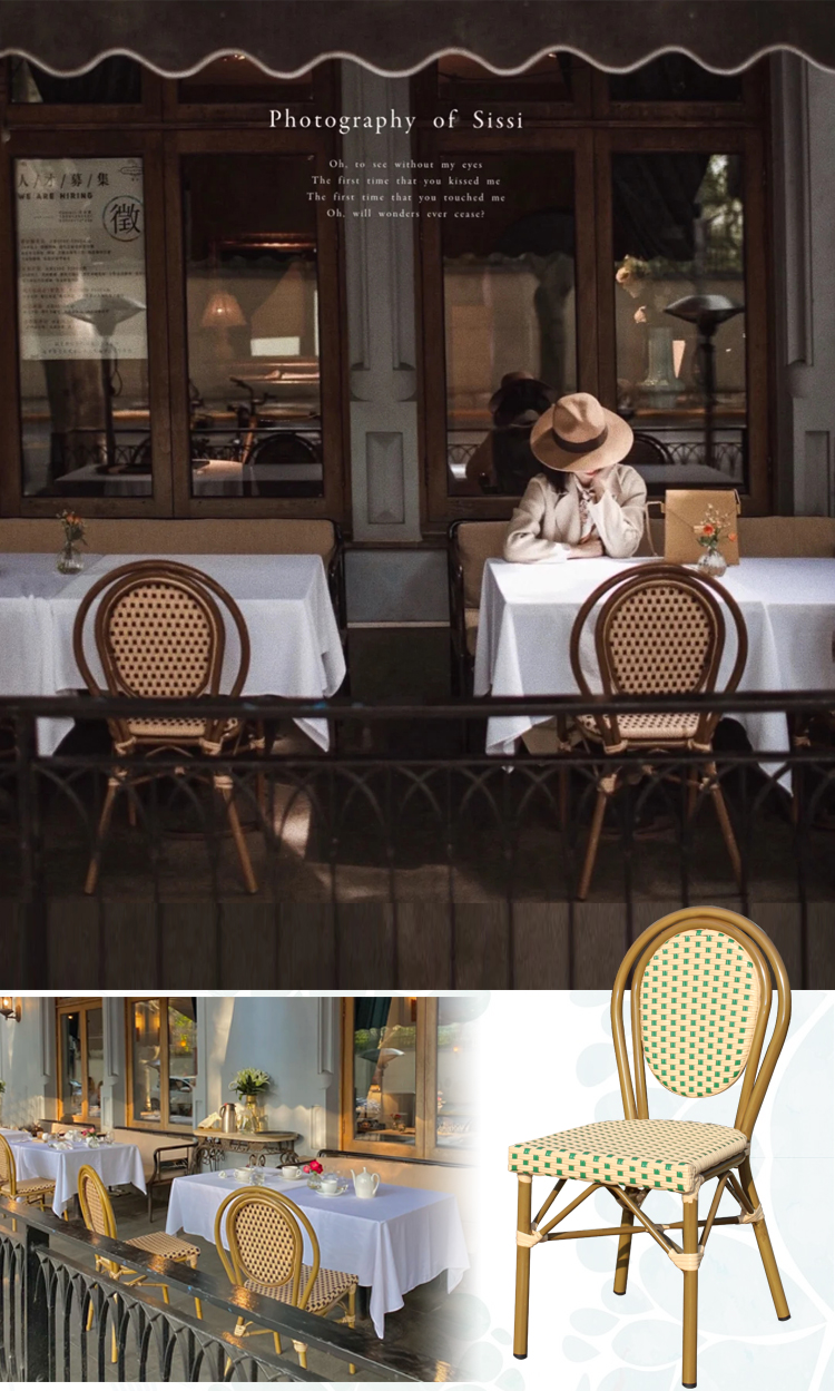 French Bistro Chair Outdoor Garden Furnitures Cafe Chair And Table UK-GD014