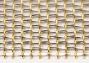 Quality Partitions Woven Copper Stainless Steel Crimped Wire Mesh 4×8m For Furniture wholesale