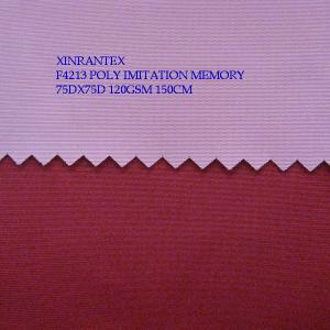 Quality F4213 100% polester imitation memory fabric for outdoor jacket 120GSM 75DX75D wholesale