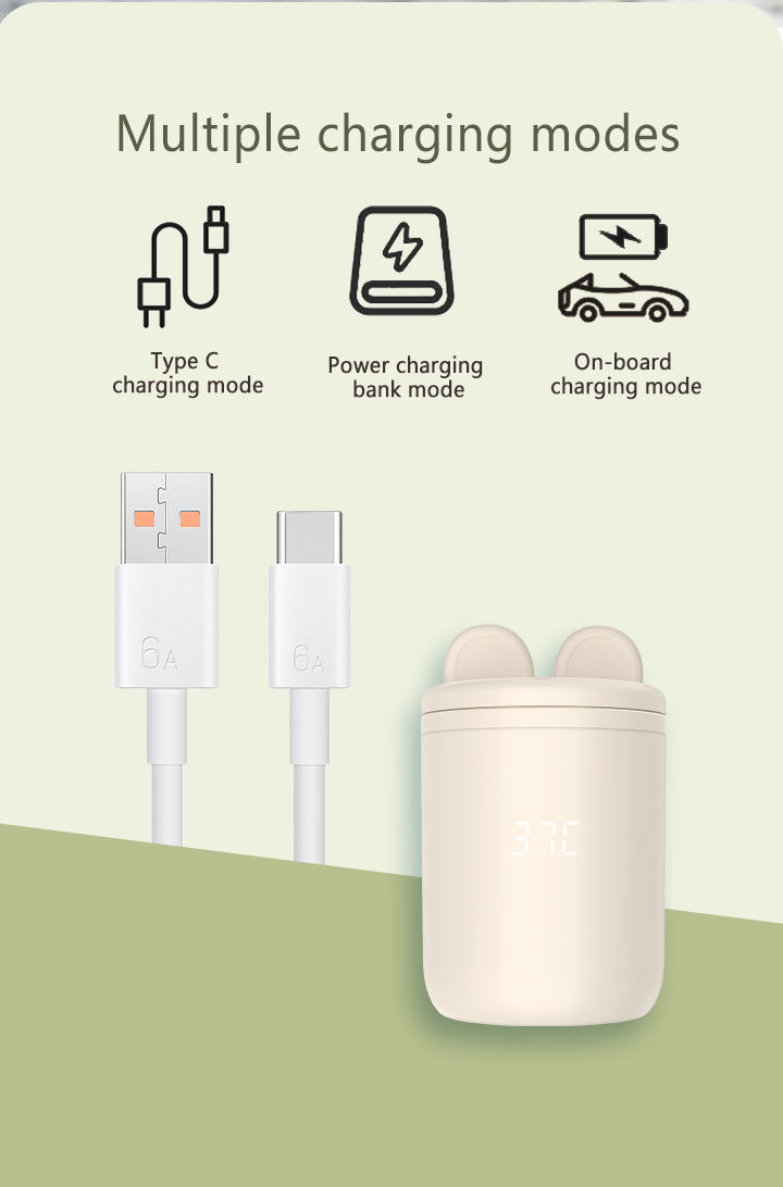 Electric Driven On The Go Baby Bottle Warmer PVC Free Warming Breast Milk On The Go