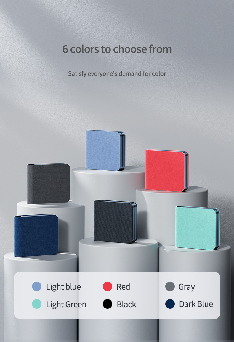 Foldable Wireless Charger With 5W~15W Fast Charging Black/Light Blue/Dark Blue/Red/Green