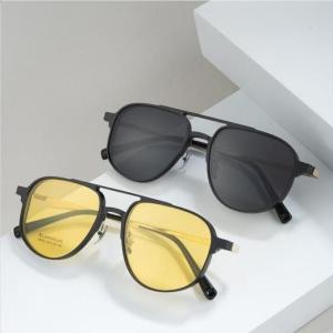 Quality Elliptical Pure Titanium Aluminum Glasses Clip On Glasses Business wholesale