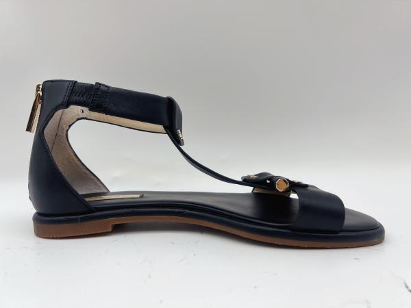 Ladies Black T Strap Flat Shoes Peep Toe Soft Nappa Genuine Leather Retro Roman