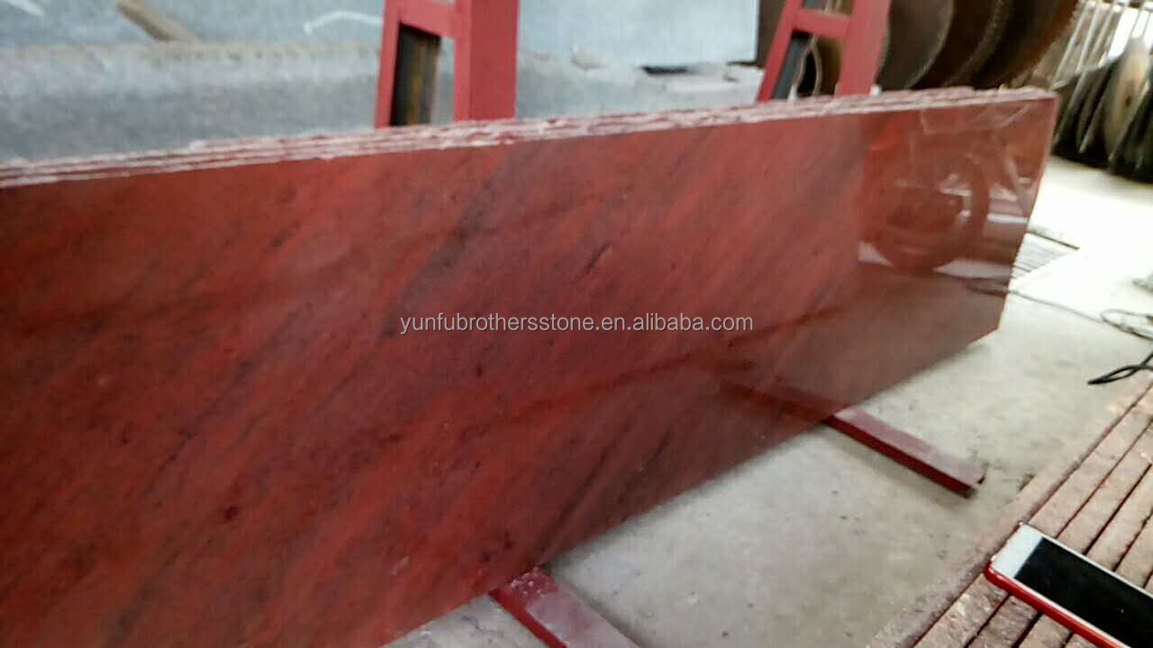 Modern Cut-To-Size Red Granite Stairs and Floor Tiles with Polished Anti Slip Surface