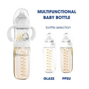 Quality Straight Self Mixing Baby Bottles Formula 240ml Wide Neck Milk Storage Bottles wholesale