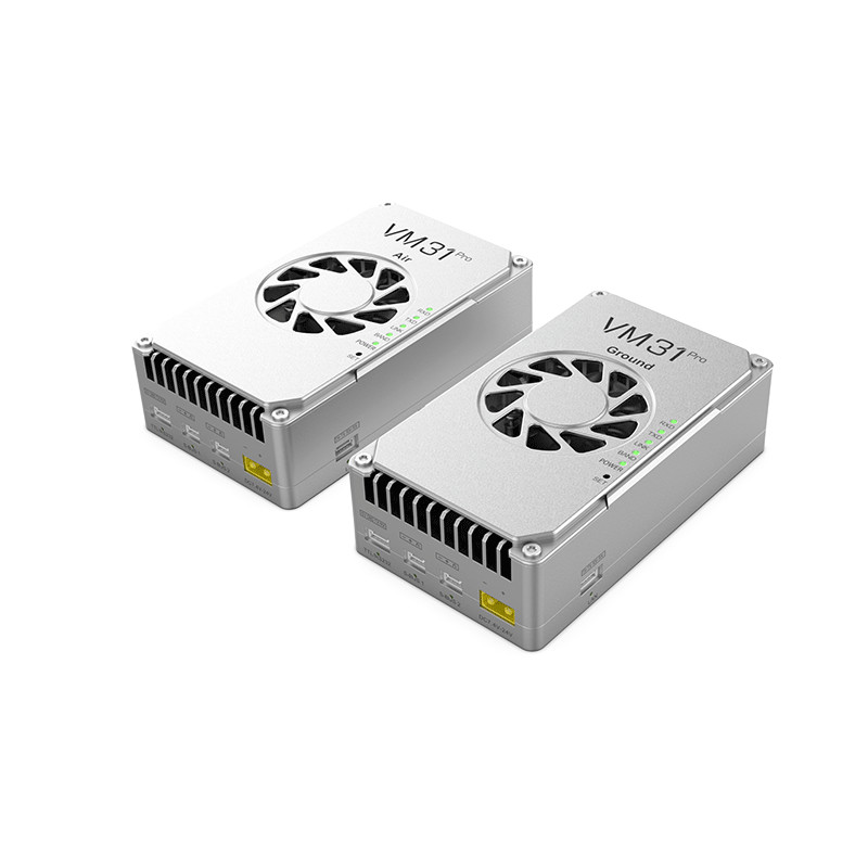 VM31PRO Video&Data&RC link has two frequencies optional(800MHz、1.4GHz) with 50km grade(air to ground) transmission range