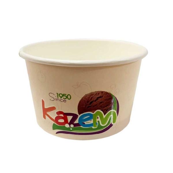 PE Free Paper 5oz Ice Cream Tubs Aqueous Coating Eco Friendly Ice Cream Cups